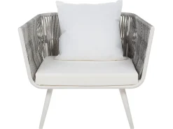 Ulkokalusteet<Beliani Puutarhasohvasetti Luonnonvalkoinen Ragusa