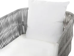 Ulkokalusteet<Beliani Puutarhasohvasetti Luonnonvalkoinen Ragusa