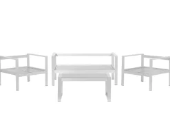 Best Sale Beliani Puutarhasohvasetti Tummanharmaa Salerno