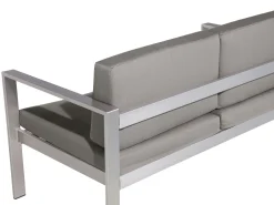 Best Sale Beliani Puutarhasohvasetti Tummanharmaa Salerno