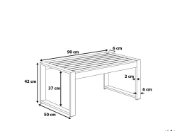 Best Sale Beliani Puutarhasohvasetti Tummanharmaa Salerno