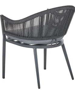 Best Beliani Puutarhatuoli 2 Kpl Alumiininen Harmaa Mileto