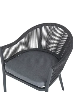 Best Beliani Puutarhatuoli 2 Kpl Alumiininen Harmaa Mileto