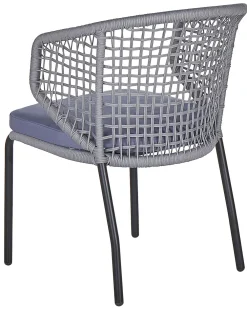 Ulkokalusteet<Beliani Puutarhatuoli 2 Kpl Harmaa Palmi