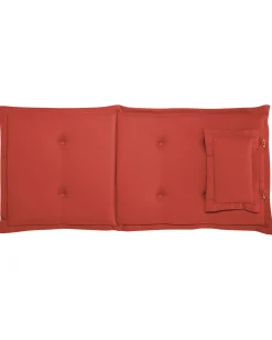 Ulkokalusteet<Beliani Puutarhatuoli 2 Kpl Punainen Paallinen Maui