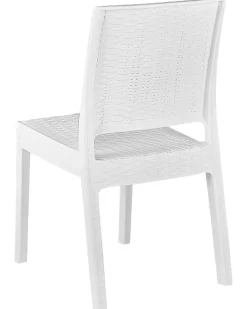 Ulkokalusteet<Beliani Puutarhatuoli 4 Kpl Valkoinen Fossano