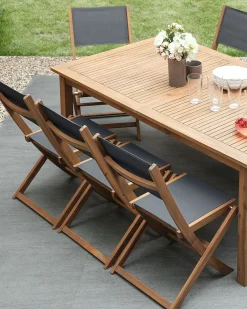 New Beliani Puutarhatuoli Akaasia Vaalea Puu 2 Kpl Cesana