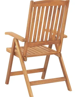 Tuolit<Beliani Puutarhatuoli Akaasia Vaalea Puu 6 Kpl Java