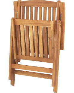 Tuolit<Beliani Puutarhatuoli Akaasia Vaalea Puu 6 Kpl Java