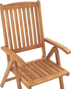 Tuolit<Beliani Puutarhatuoli Akaasia Vaalea Puu 6 Kpl Java