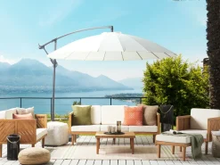 Nojatuolit<Beliani Puutarhatuoli Akaasiapuu Valkoinen Baratti