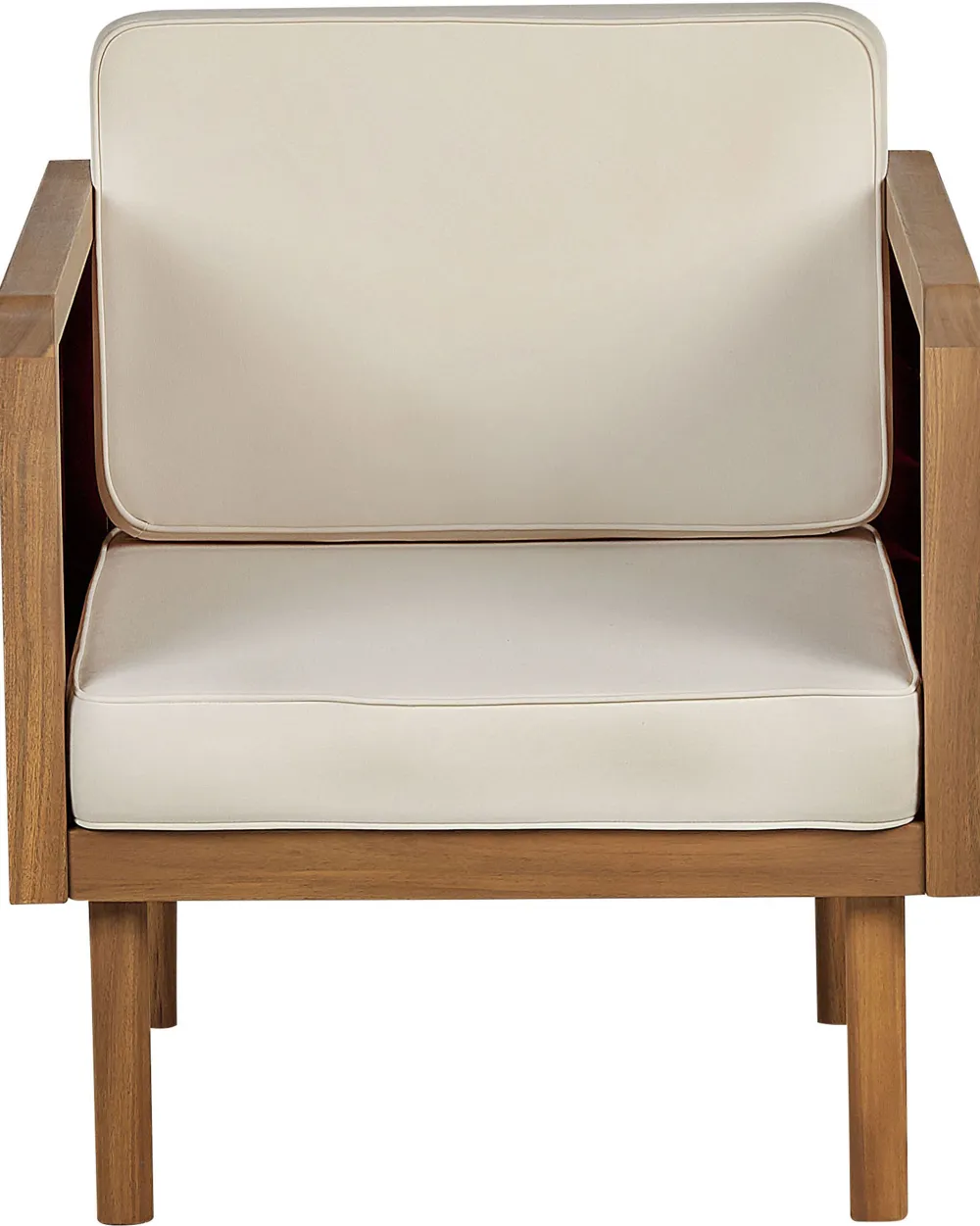 Nojatuolit<Beliani Puutarhatuoli Akaasiapuu Valkoinen Baratti