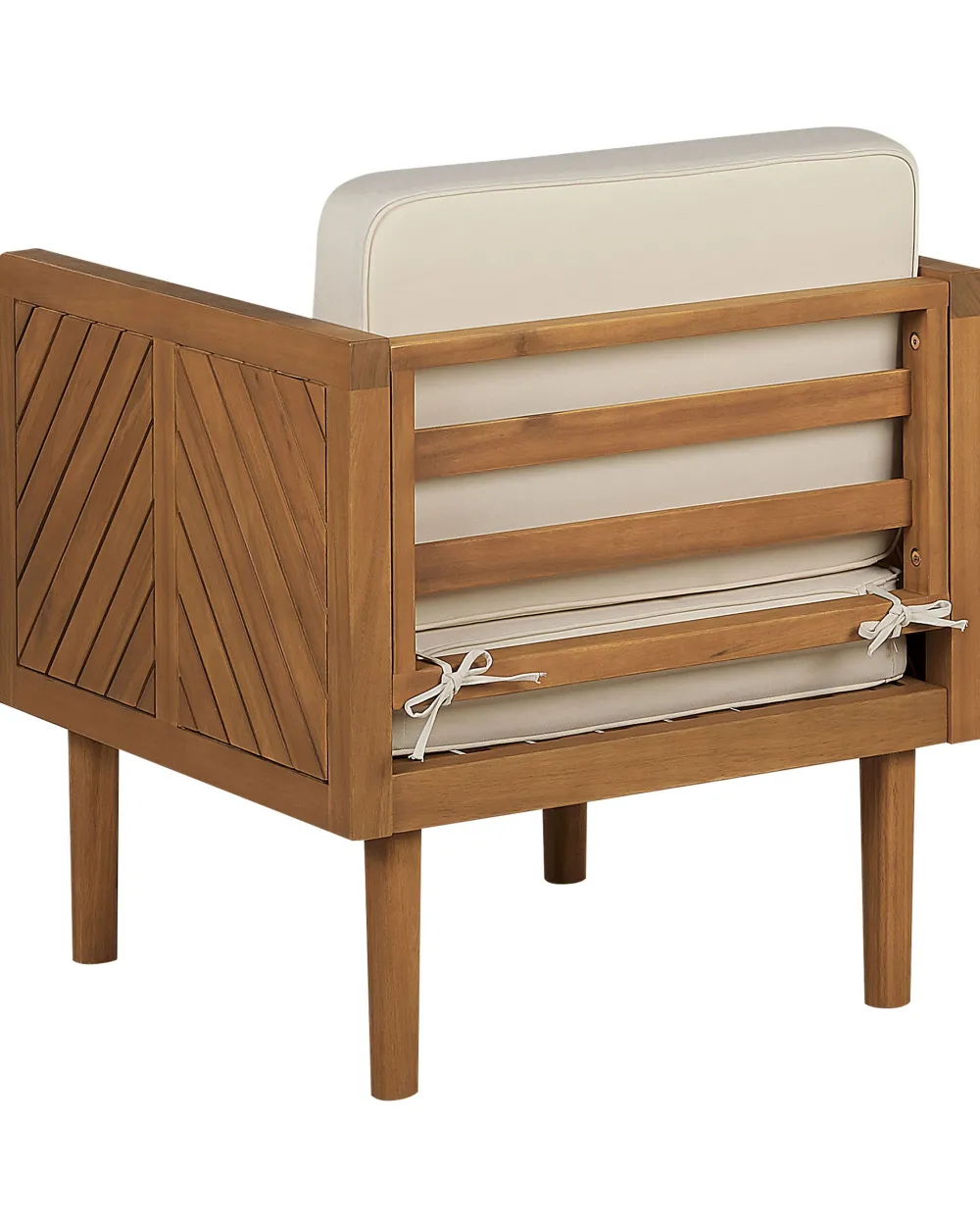 Nojatuolit<Beliani Puutarhatuoli Akaasiapuu Valkoinen Baratti