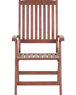 Discount Beliani Puutarhatuoli Akasiapuu Tumma Puu/Sininen 2 Kpl Toscana