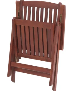 Ulkokalusteet<Beliani Puutarhatuoli Akasiapuu Tumma Puu/Tummanpunainen 6 Kpl Toscana