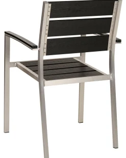 Discount Beliani Puutarhatuoli Alumiini Musta 6 Kpl Vernio