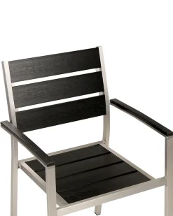 Discount Beliani Puutarhatuoli Alumiini Musta 6 Kpl Vernio