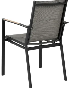 Ulkokalusteet<Beliani Puutarhatuoli Alumiini Musta 6 Kpl Busseto