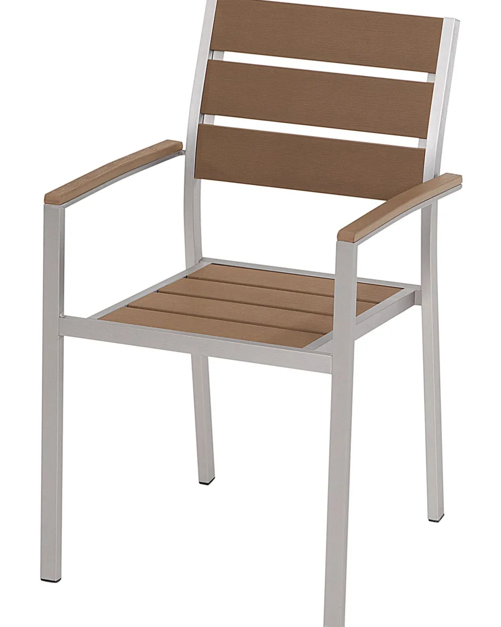 Store Beliani Puutarhatuoli Alumiini Vaalea Puu 6 Kpl Vernio