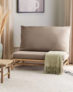 Ulkokalusteet<Beliani Puutarhatuoli Bambu Vaalea Puu/Ruskeanharmaa Todi