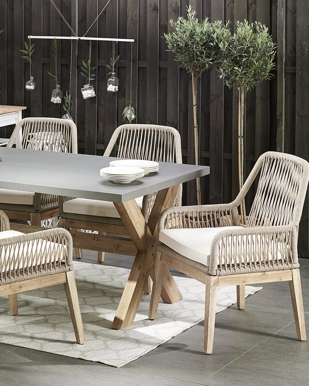 Sale Beliani Puutarhatuoli Beige 2 Kpl Olbia