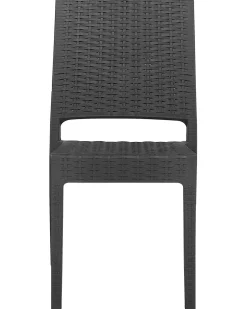 Ulkokalusteet<Beliani Puutarhatuoli Grafiitinharmaa 4 Kpl Fossano