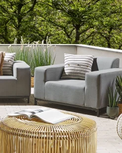 Store Beliani Puutarhatuoli Harmaa/Musta 2 Kpl Rovigo