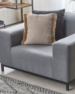 Store Beliani Puutarhatuoli Harmaa/Musta 2 Kpl Rovigo