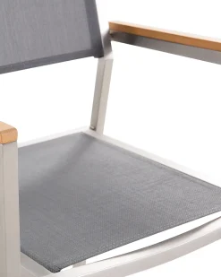 Tuolit<Beliani Puutarhatuoli Kangas Harmaa 2 Kpl Grosseto