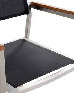 Store Beliani Puutarhatuoli Kangas Musta 4 Kpl Grosseto