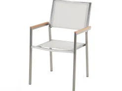 Online Beliani Puutarhatuoli Kangas Valkoinen 2 Kpl Grosseto