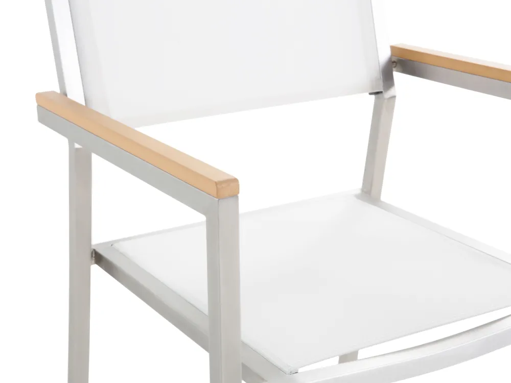 Online Beliani Puutarhatuoli Kangas Valkoinen 2 Kpl Grosseto