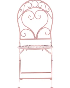 Flash Sale Beliani Puutarhatuoli Metalli Vaaleanpunainen 2 Kpl Albinia