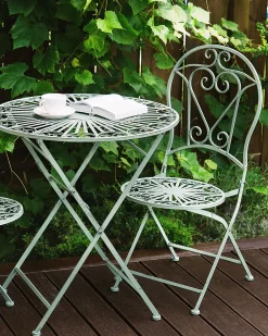 Ulkokalusteet<Beliani Puutarhatuoli Metalli Vihrea 2 Kpl Trento