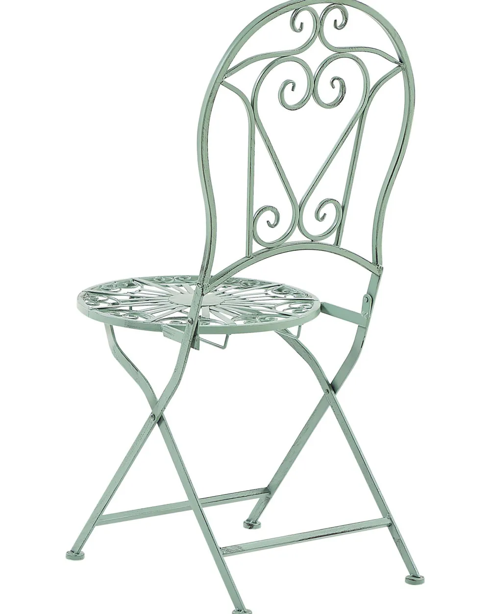 Ulkokalusteet<Beliani Puutarhatuoli Metalli Vihrea 2 Kpl Trento