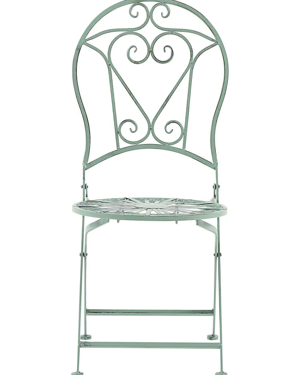 Ulkokalusteet<Beliani Puutarhatuoli Metalli Vihrea 2 Kpl Trento