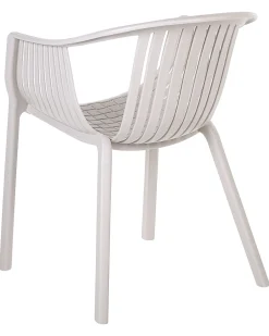 Outlet Beliani Puutarhatuoli Muovi Beige 4 Kpl Napoli