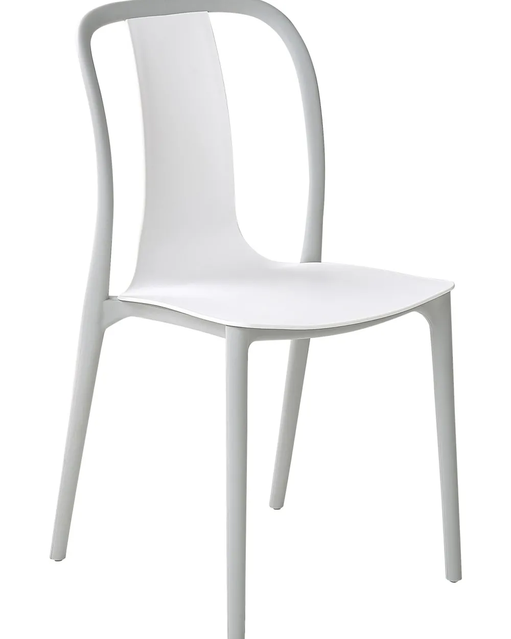 New Beliani Puutarhatuoli Muovi Valkoinen/Harmaa 4 Kpl Spezia