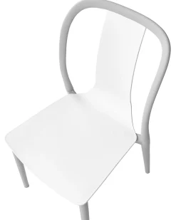 Ulkokalusteet<Beliani Puutarhatuoli Muovi Valkoinen/Harmaa 6 Kpl Spezia