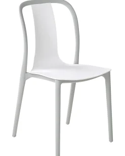 Hot Beliani Puutarhatuoli Muovi Valkoinen/Harmaa 2 Kpl Spezia