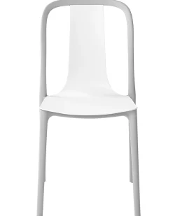 Hot Beliani Puutarhatuoli Muovi Valkoinen/Harmaa 2 Kpl Spezia