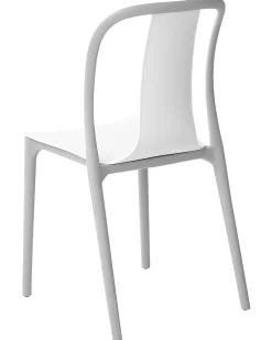 Hot Beliani Puutarhatuoli Muovi Valkoinen/Harmaa 2 Kpl Spezia