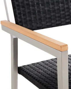 Store Beliani Puutarhatuoli Polyrottinki Musta 2 Kpl Grosseto