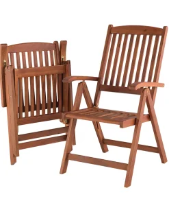 Ulkokalusteet<Beliani Puutarhatuoli Punaisella Pehmusteella Toscana