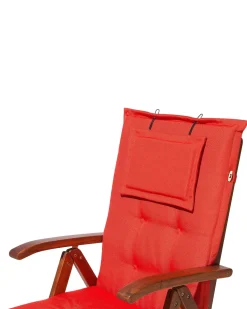Ulkokalusteet<Beliani Puutarhatuoli Punaisella Pehmusteella Toscana