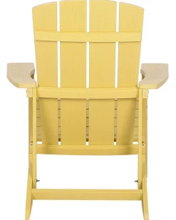 Shop Beliani Puutarhatuoli Rahilla Keltainen Adirondack