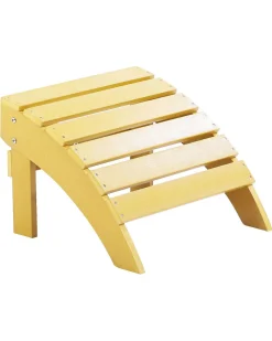 Shop Beliani Puutarhatuoli Rahilla Keltainen Adirondack