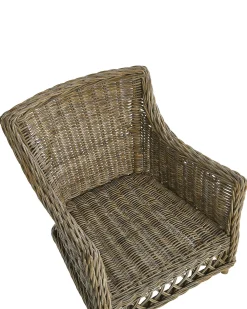 Ulkokalusteet<Beliani Puutarhatuoli Rahilla Rottinki Luonnonvari 2 Kpl Ribolla