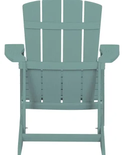 Best Sale Beliani Puutarhatuoli Rahilla Turkoosi Adirondack