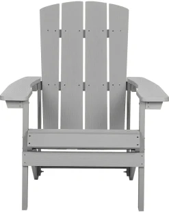 Ulkokalusteet<Beliani Puutarhatuoli Rahilla Vaaleanharmaa Adirondack